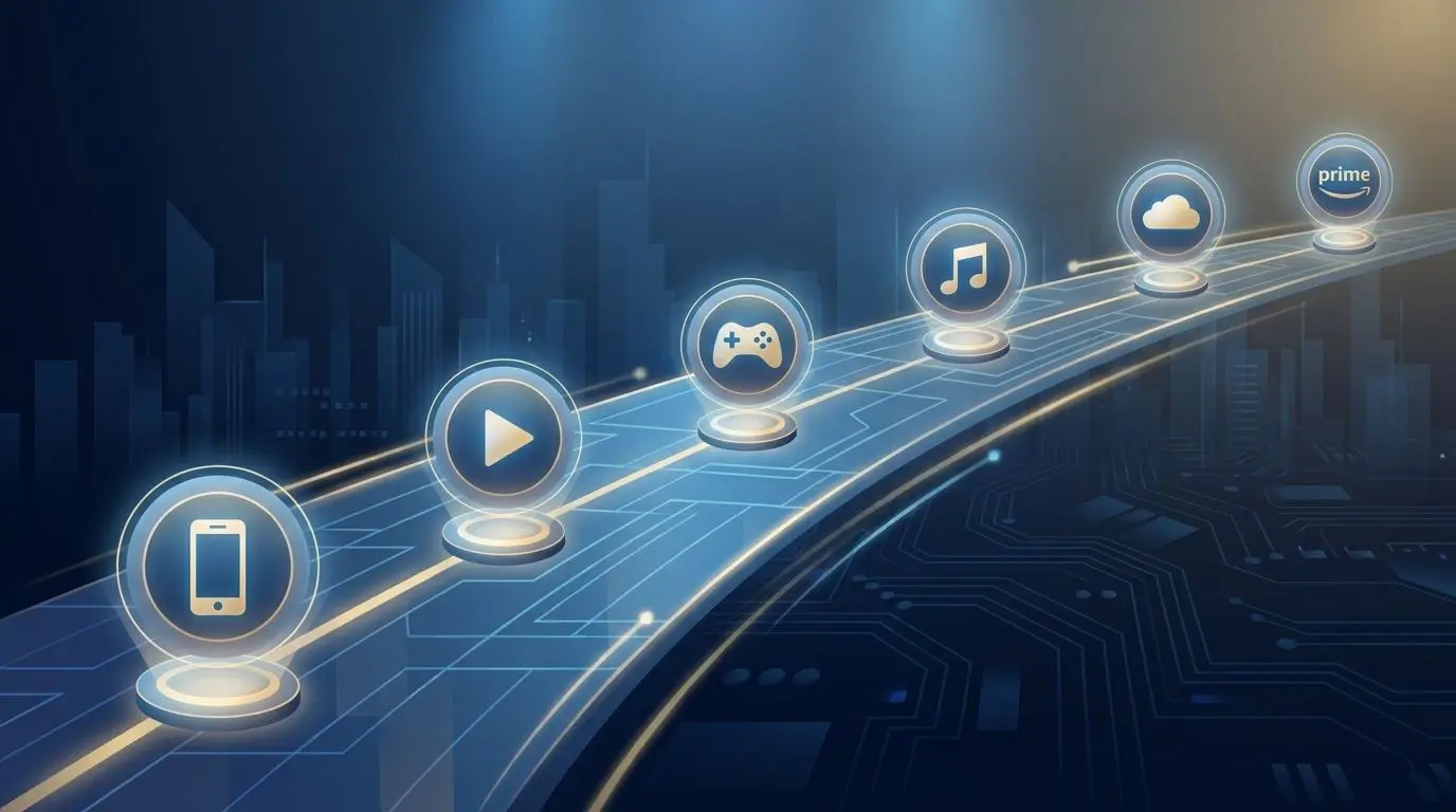 Stylised brand growth timeline showing key stages of development