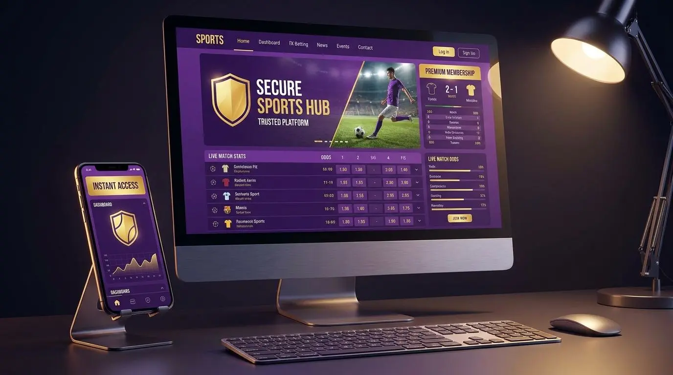 Modern secure PlayOJO sports platform interface on desktop and mobile
