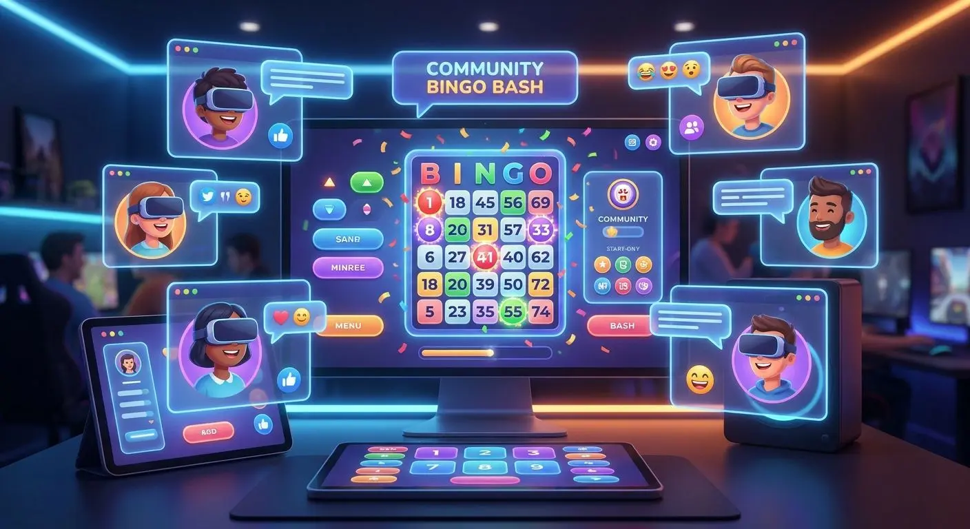 Online bingo community interacting across social channels