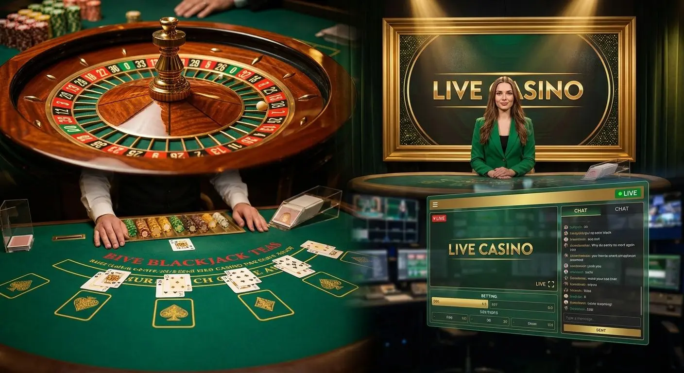 Collage of different live table formats in PlayOJO style