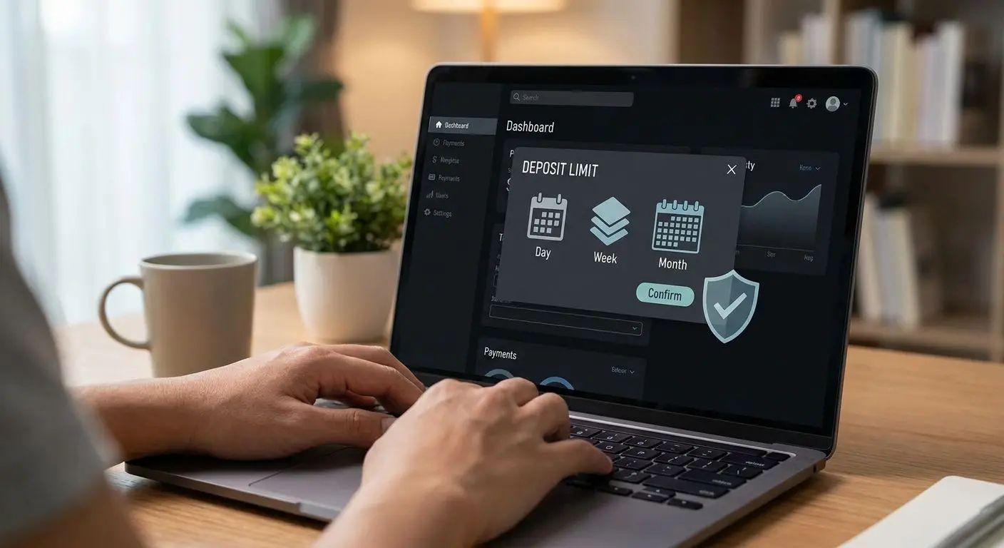 User setting deposit limits in account settings