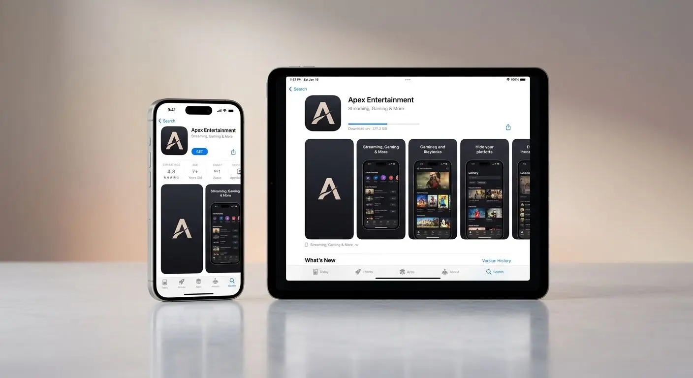 iPhone and iPad showing app installation screen