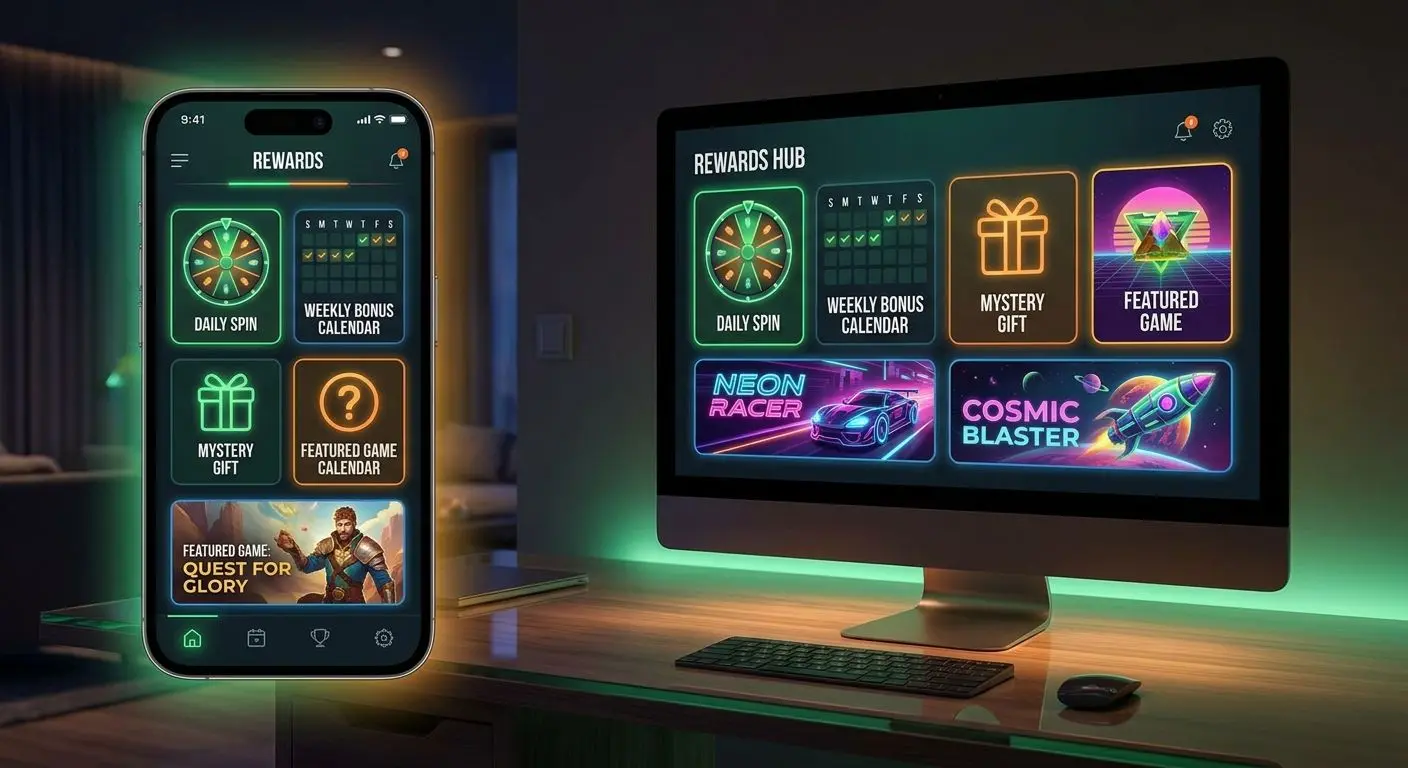 Collection of daily offers and ongoing promotions in a rewards dashboard style