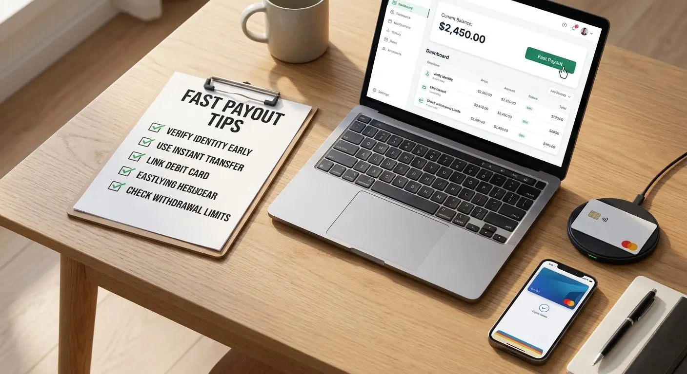 Checklist with practical tips for faster withdrawals