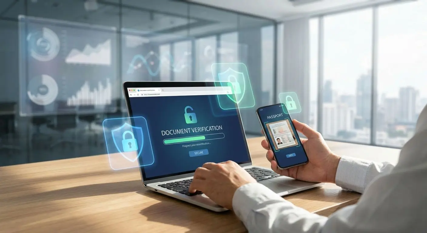 User completing account verification for faster payouts