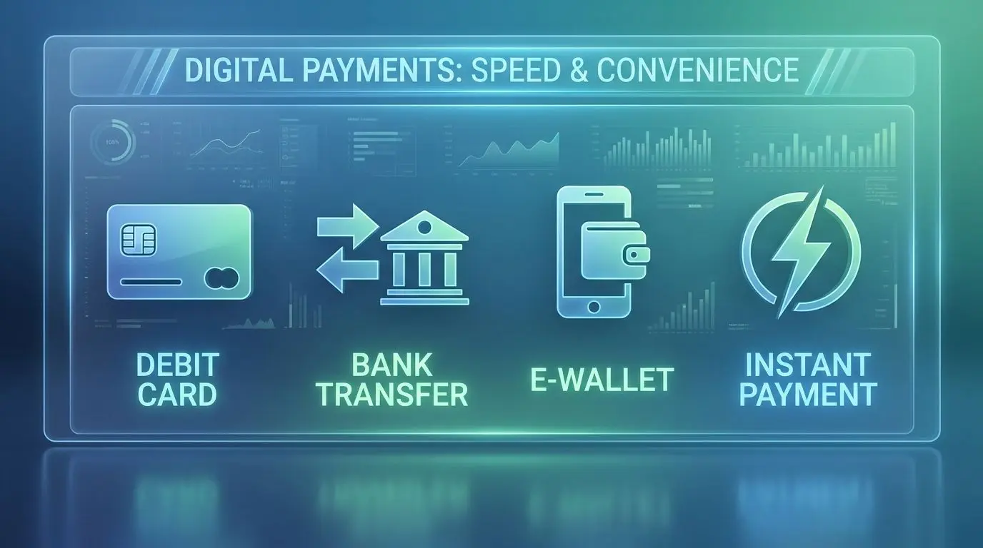 Visual guide to withdrawal method types and payout speed