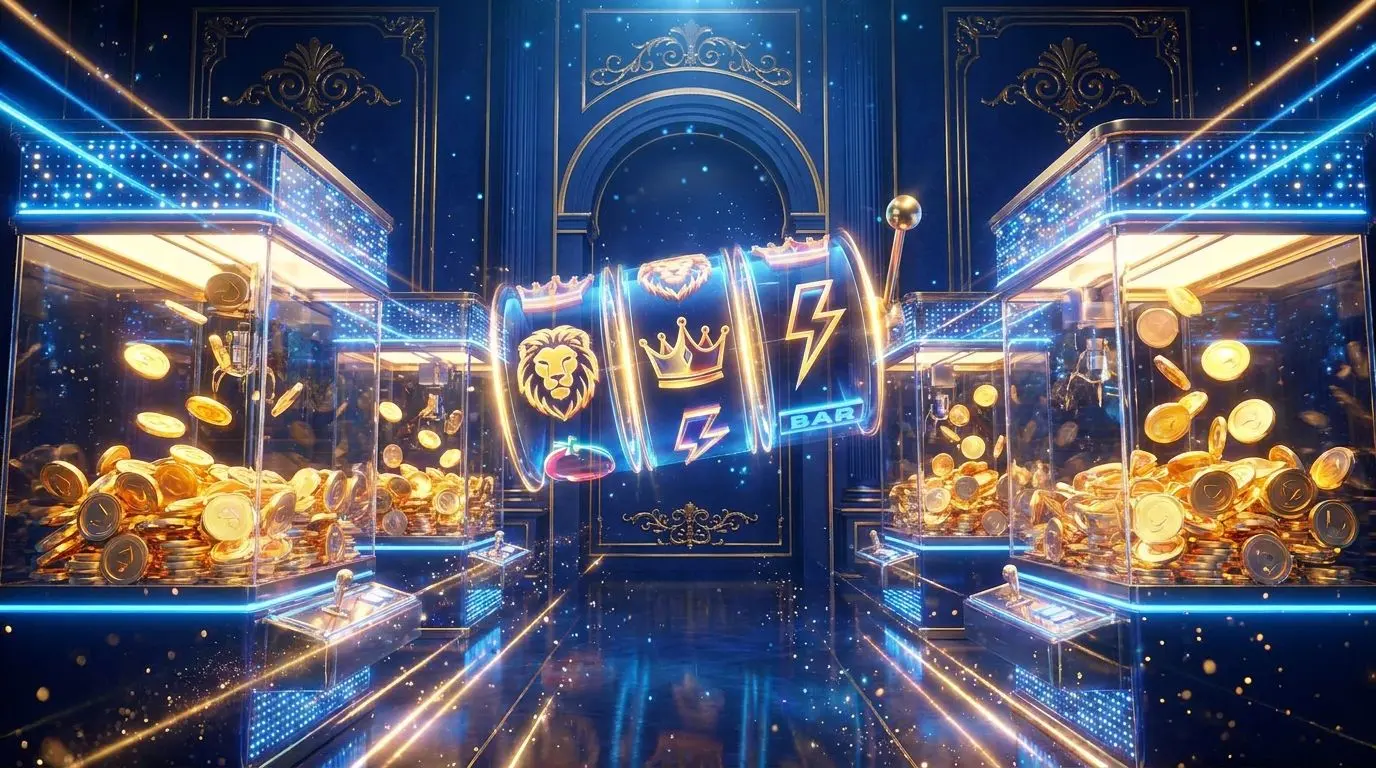 Jackpot-style entertainment game visual with glowing counters