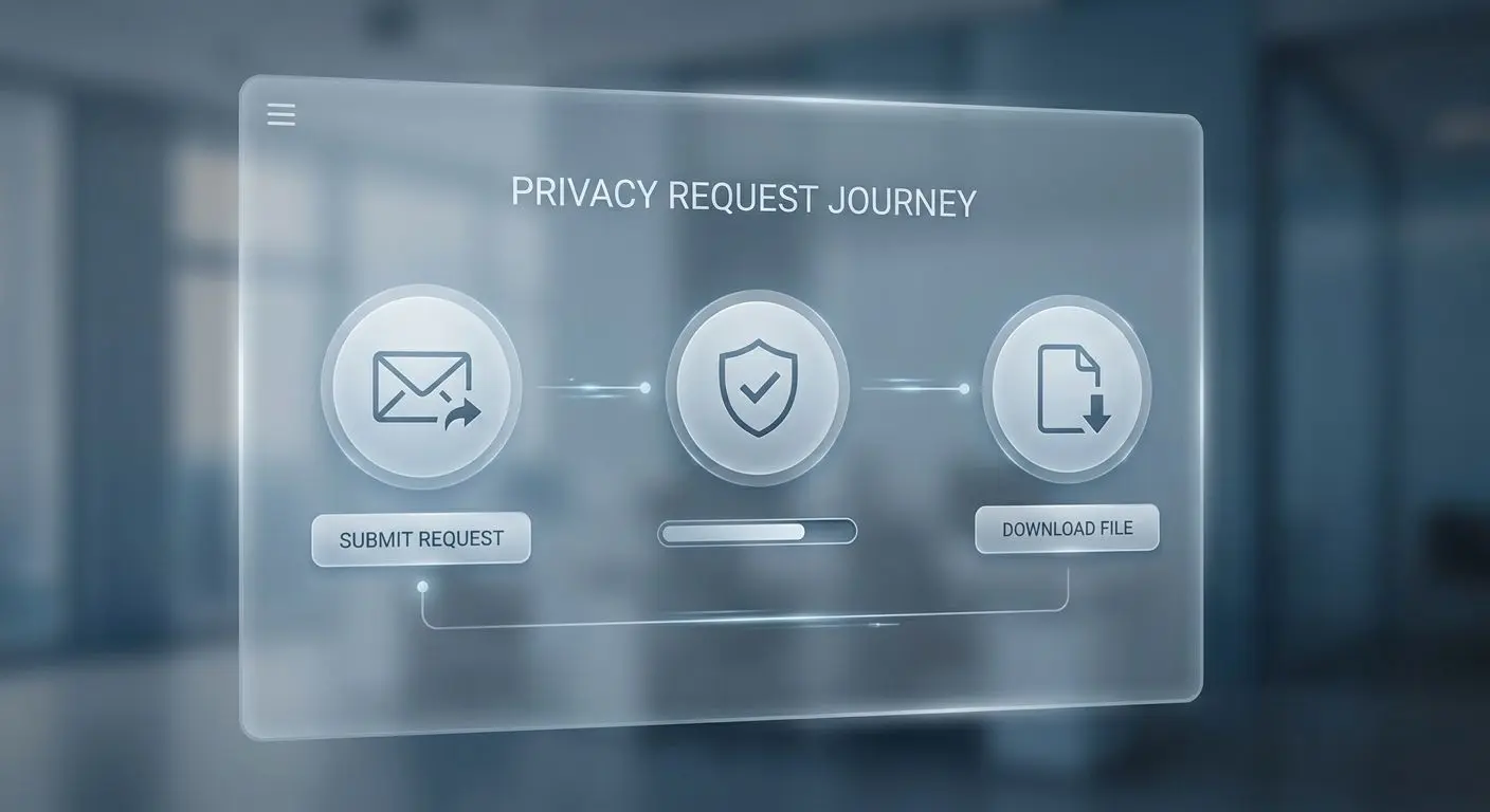 Step by step data access request process illustration