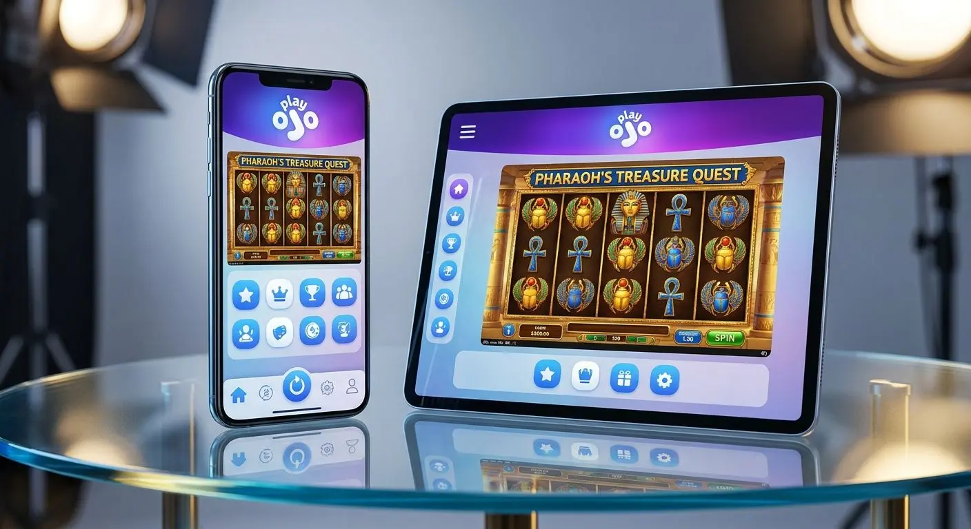 Book of Dead on smartphone and tablet with PlayOJO style mobile interface