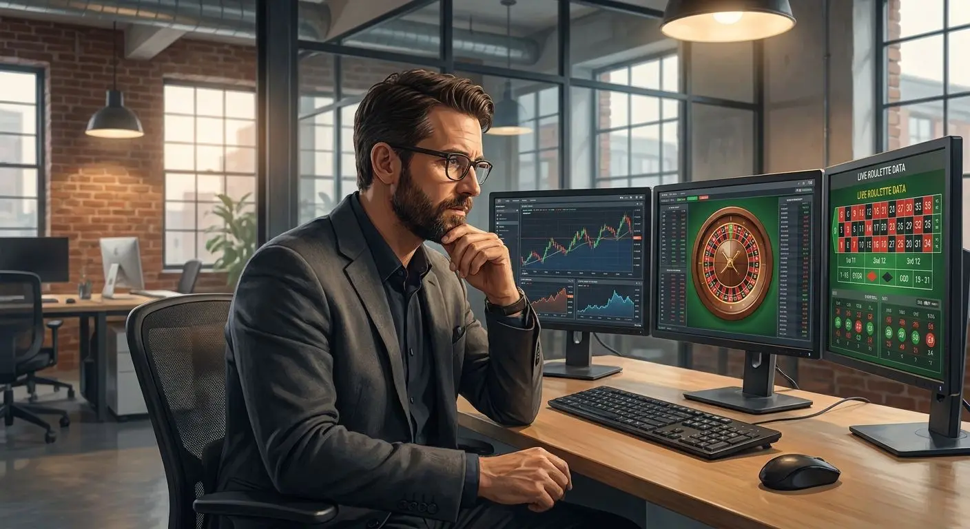 Fictional iGaming analyst reviewing live roulette content