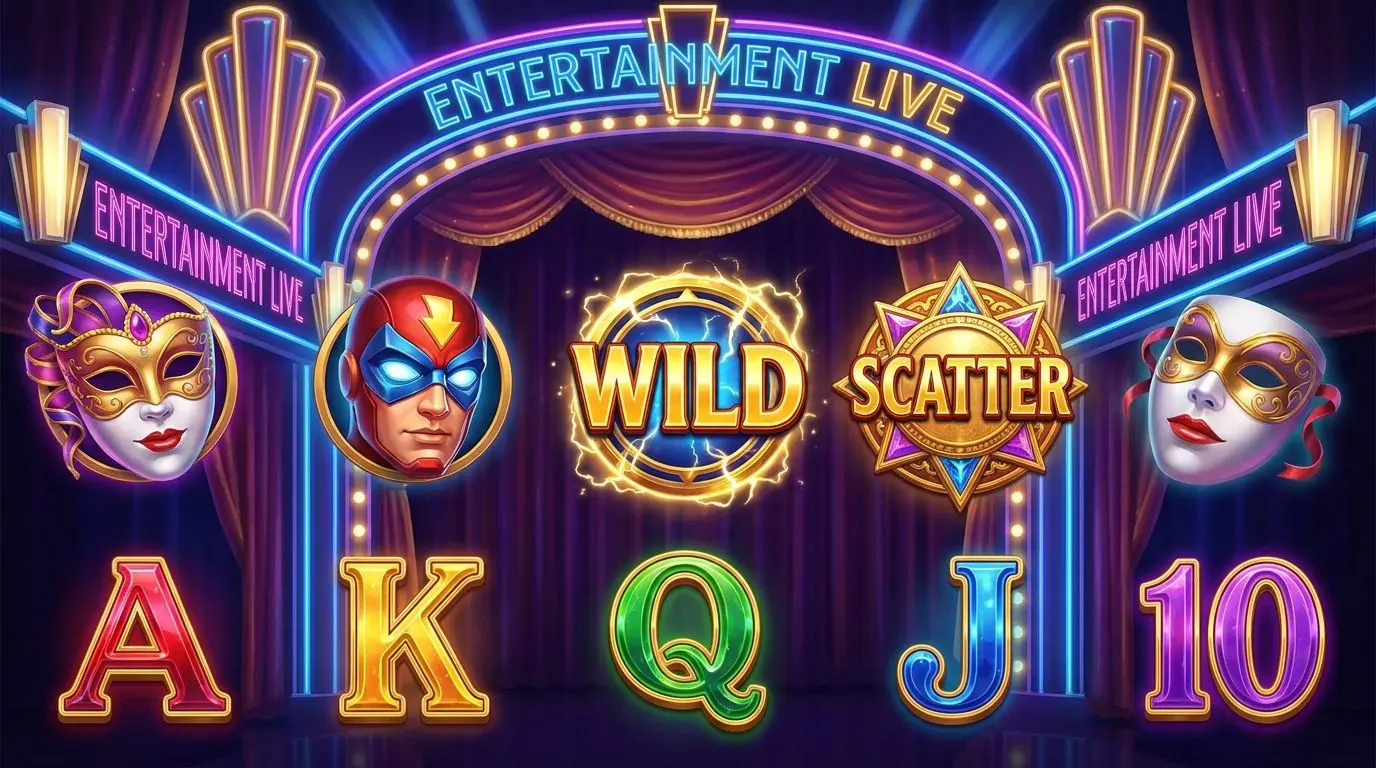 Masked Singer slot symbols including characters wild and scatter