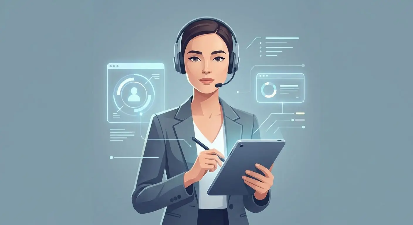 Fictional expert author avatar in editorial style