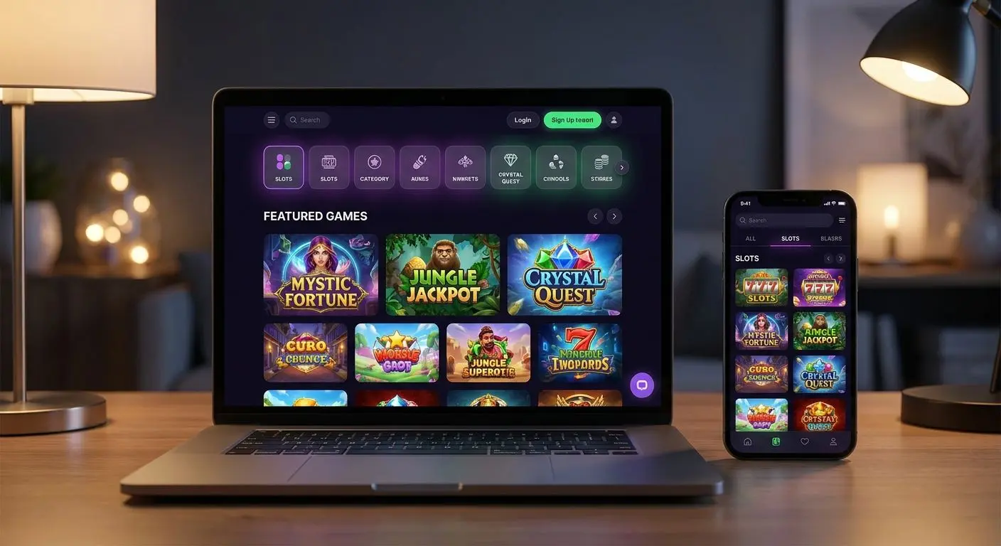 Online slots lobby showing a wide variety of reel games