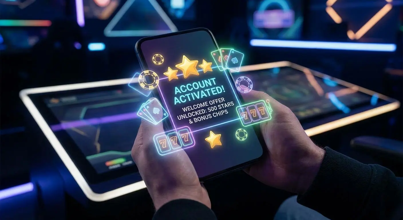 New player activating a welcome offer on mobile